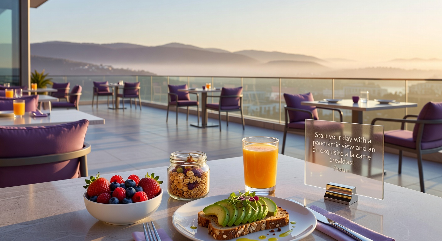 Horizon Breakfast terrace with healthy food
