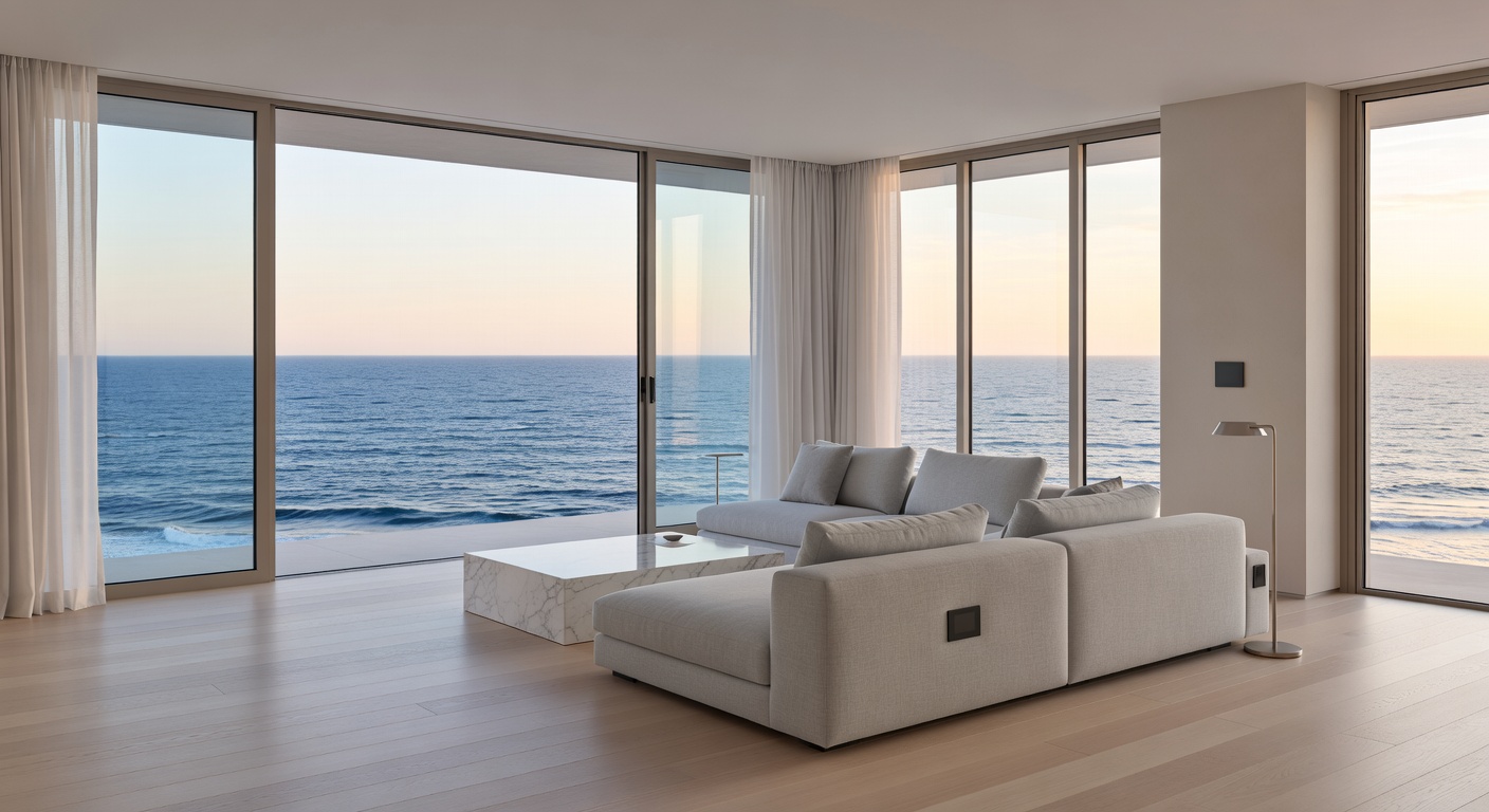 Modern interior of the Deluxe Ocean Suite